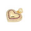 Brass Micro Pave Cubic Zirconia Pendants KK-D317-085G-2