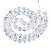 Electroplate Transparent Glass Beads Strands EGLA-N002-18B-B01-2