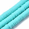 Flat Round Handmade Polymer Clay Beads CLAY-R067-10mm-20-1