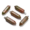 Natural Unakite Pendants GG-CBAA0EE-02P-13-1