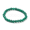 Synthetic Malachite Beaded Stretch Bracelets BJEW-A117-B-16-2