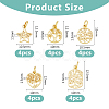 DICOSMETIC 20Pcs 5 Styles Rack Plating Brass Charms KK-DC0004-08-2