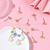 SHEGRACE Brass Stud Earring Findings XGR0105G-151G-5