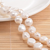 Natural Pearl Nuggets Beaded Necklace NJEW-P126-B-01E-01-2