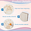 1 Set Unfinished Wood DIY Painting Pendant Decoration WOOD-SP0001-32-5