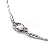Non-Tarnish 304 Stainless Steel Round Snake Chain Necklaces STAS-G244-88B-P-2
