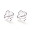 Real 18K Gold Plated Brass Stud Earring Findings KK-L180-117B-1