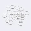 925 Sterling Silver Soldered Closed Jump Rings STER-F036-03S-0.8x4-1