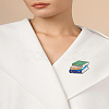 1Pc Book Enamel Pins JEWB-LP0004-51-1