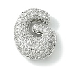 Rack Plating Brass Cubic Zirconia Pendants KK-S378-02P-G-1
