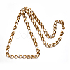 304 Stainless Steel Curb Chain Necklaces NJEW-M150-01G-2