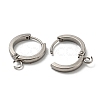 Tarnish Resistant 201 Stainless Steel Huggie Hoop Earrings Findings STAS-A167-01K-P-2