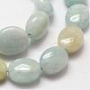 Oval Natural Aquamarine Bead Strands G-O139-02C-3