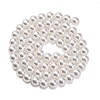Baking Paint Pearlized Glass Pearl Round Bead Strands PEAR-H019-02B-04-3