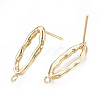 Brass Stud Earring Findings KK-S348-105-2