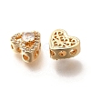 Brass Micro Pave Clear Cubic Zirconia and Glass Multi-Strand Links KK-M318-23G-2