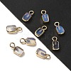 Opalite Rectangle Charms G-Q169-07G-01-1
