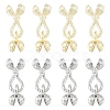 4Pcs Locking Double Brass Bead Tips KK-YW0004-62P-2