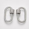 Brass Screw Carabiner Lock Charms KK-T047-02P-2