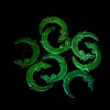 Luminous UV Plating Opaque Acrylic Beads OACR-Q204-31-4