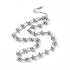 Non-Tarnish 304 Stainless Steel Kont Link Chain Necklace for Men Women NJEW-P269-02P-1