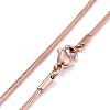 304 Stainless Steel Snake Chain Necklaces NJEW-F248-03A-RG-3