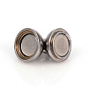 Tarnish Resistant 201 Stainless Steel Magnetic Clasps with Loops STAS-L244-10A-P-3