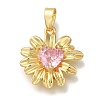 Rack Plating Brass Micro Pave Cubic Zirconia Pendants KK-I720-50G-1