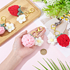 4Pcs 2 Style Handmade Cotton Keychains KEYC-PH01612-3