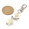 UV Plating Rainbow Iridescent Opaque Acrylic Mushroom Pendant Decoration HJEW-JM01176-3