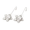 304 Stainlee Steel with Plastic Pearl Dangle Earring EJEW-Z045-06P-1