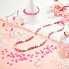 10 Strands Flat Round Handmade Polymer Clay Beads CLAY-PH0001-44V-5