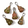 Natural Unakite Pendants G-B127-03P-04-2