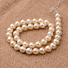 Polished Round Grade A Shell Pearl Bead Strands BSHE-M027-6mm-24-2