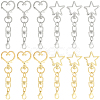20Pcs 4 Styles Zinc Alloy Swivel Clasps FIND-SP0004-23-1