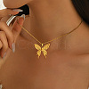 304 Stainless Steel Butterfly Pendant Necklaces for Women WG6482F-04-1