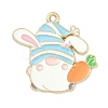 Easter Alloy Enamel Pendants ENAM-I082-02G-01-1