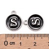 Platinum Plated Alloy Charms X-ENAM-S118-02S-P-3