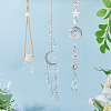 2Pcs 2 Styles Glass & Alloy Hanging Suncatchers AJEW-HS0001-35-3