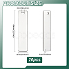 20Pcs 201 Stainless Steel Rectangle Stamping Blank Tag Pendants STAS-UN0063-43-3
