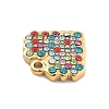 304 Stainless Steel Rhinestone Charms STAS-M092-06G-06-2