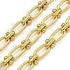 Ion Plating(IP) Handmade 304 Stainless Steel Oval Link Chains CHS-G038-04A-G-1