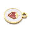 304 Stainless Steel Fruit Enamel Pendants STAS-G362-04G-07-2