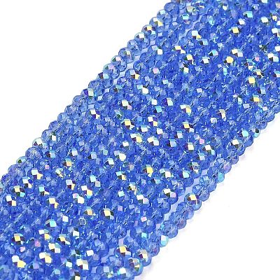 Electroplate Glass Beads Strands GL-CBAA615-03H-1