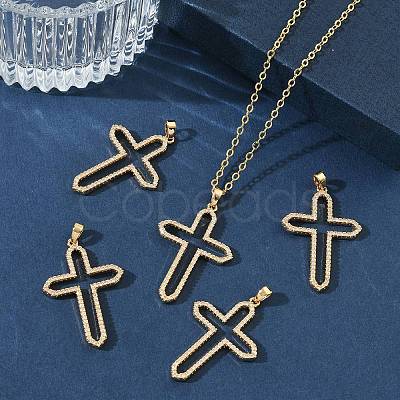 SHEGRACE Brass Micro Pave Cubic Zirconia Pendants XGRQ3D588-484G-1