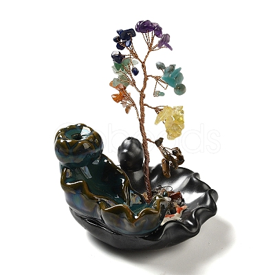 Gemstone Chips Tree Decorations AJEW-P120-A01-1