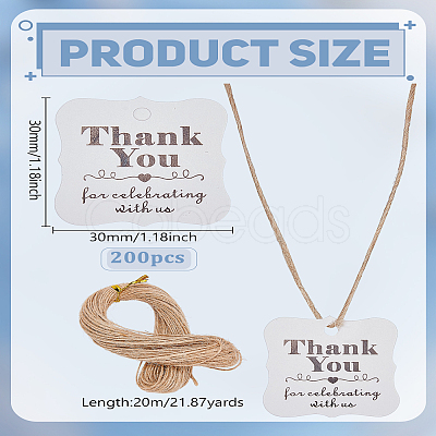 200Pcs Thanksgiving Themed Paper Hang Gift Tags PAAG-LP0001-01B-1