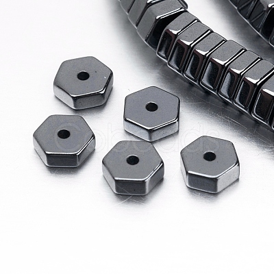 Non-magnetic Synthetic Hematite Beads Strands G-P341-39-6x2mm-1