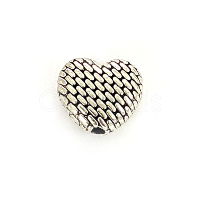 Heart Tibetan Style Alloy Beads TIBEB-ZN-26399-AS-RS-1