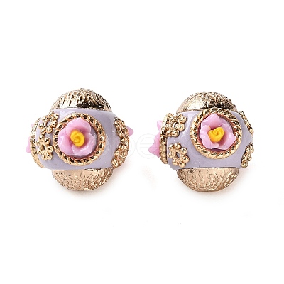 Handmade Polymer Clay Indonesia Beads IPDL-H001-22KCG-02-1